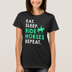 Camiseta Horse Repetir diseño de paseos divertidos