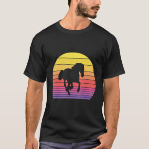 Camiseta Horse Retro Vintage Distressed 60's 70s Sunset Ani