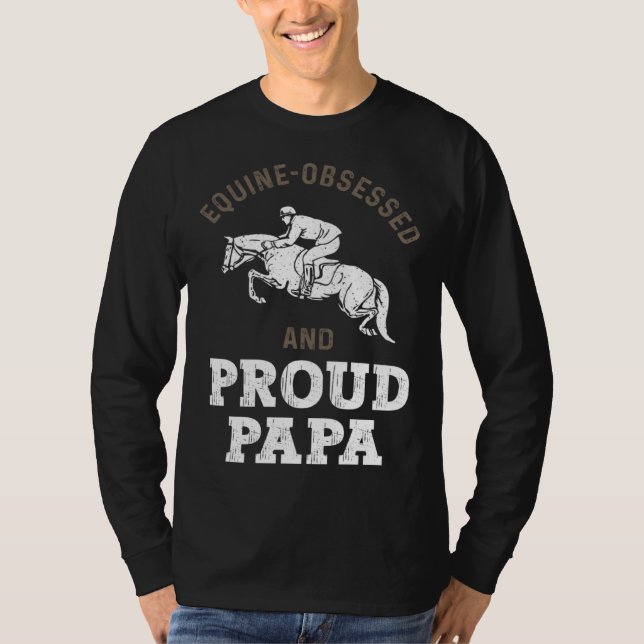 Camiseta Horse Riding Equestrian Dad Equine Obsessed (Anverso)