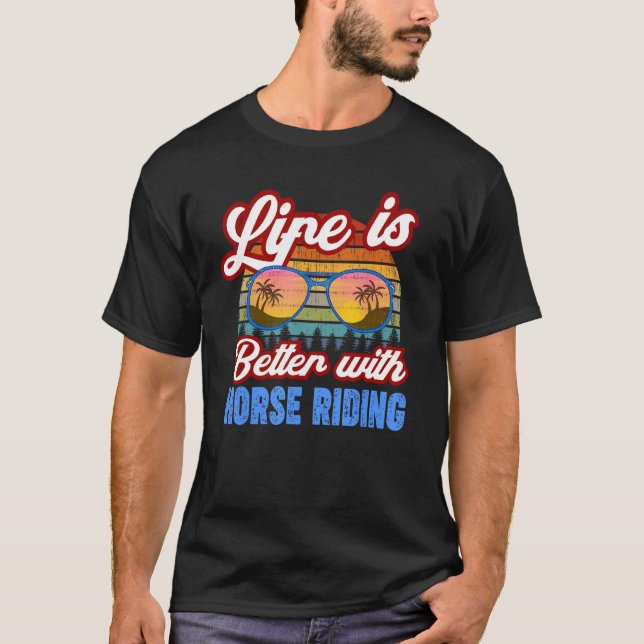 Camiseta Horse Riding   With Horse Riding Saying (Anverso)