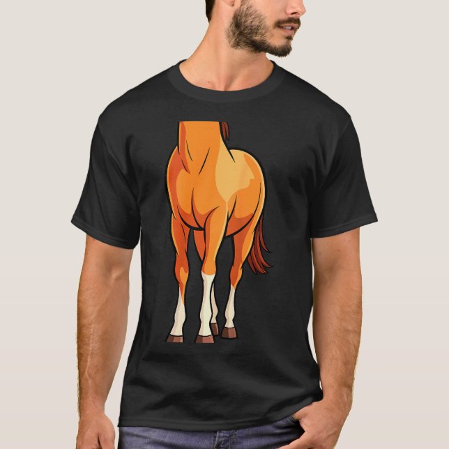 Camiseta Horse Shirt Adult Kids Men Women Body Horse Costum (Anverso)