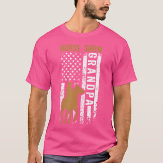 Camiseta Horse Show Abuelo Bandera De Los Ee.Uu. Abuelo Ecu