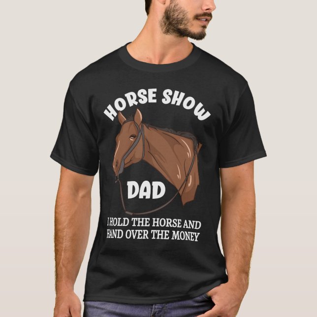 Camiseta Horse Show Dad Funny Barrel Carreras (Anverso)