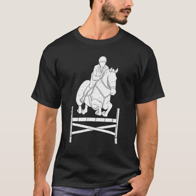 Camiseta Horse Show Equestrian Jump Front Showjumping Compe (Anverso)