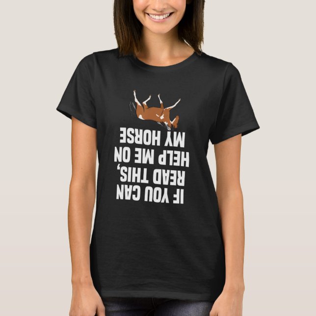 Camiseta Horse Show Upside Down Equestrian Showjump Comp (Anverso)