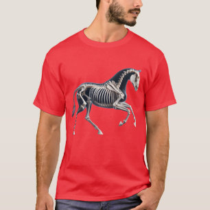 Camiseta Horse Skeleton Anatomy vintage