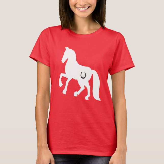 CAMISETA HORSE TÉ, GIRLS, HORSESHOE (Anverso)