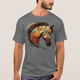Camiseta Horse Tribal Resumen Arte Nativo Geometri