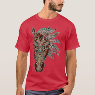 Camiseta Horse Tribal Resumen Arte Nativo Geometri