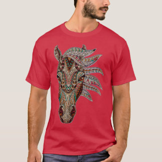 Camiseta Horse Tribal Resumen Arte Nativo Geometri
