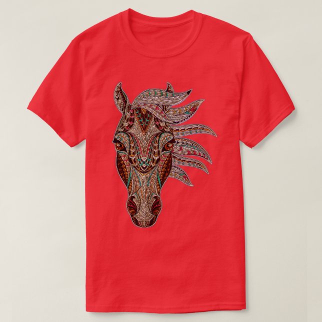 Camiseta Horse Tribal Resumen Arte Nativo Geometri (Diseño del anverso)