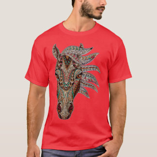 Camiseta Horse Tribal Resumen Arte Nativo Geometri