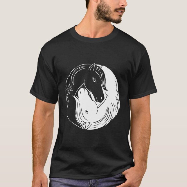 Camiseta Horse Yin Y Yang (Anverso)