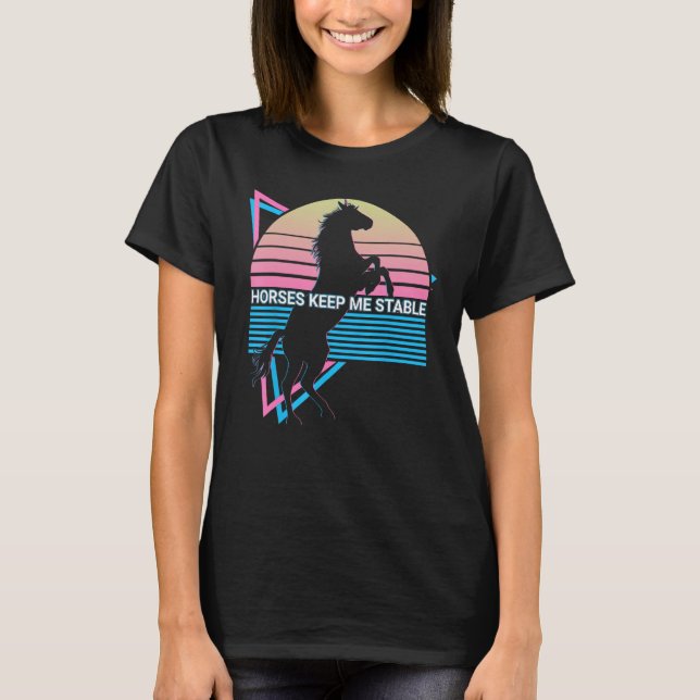 Camiseta Horseback Riding Horse Rider Retro Horses Keep Me  (Anverso)