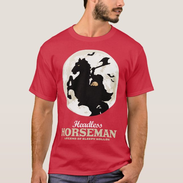Camiseta Horsemántico sin cabeza de la noche de Halloween (Anverso)