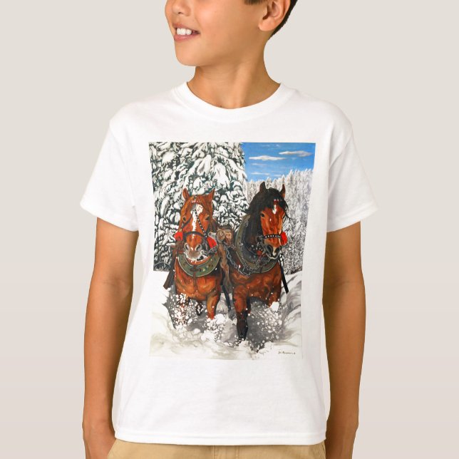 Camiseta Horses plowing (Anverso)