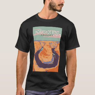 Camiseta Horseshoe Bend Travel Art Vintage