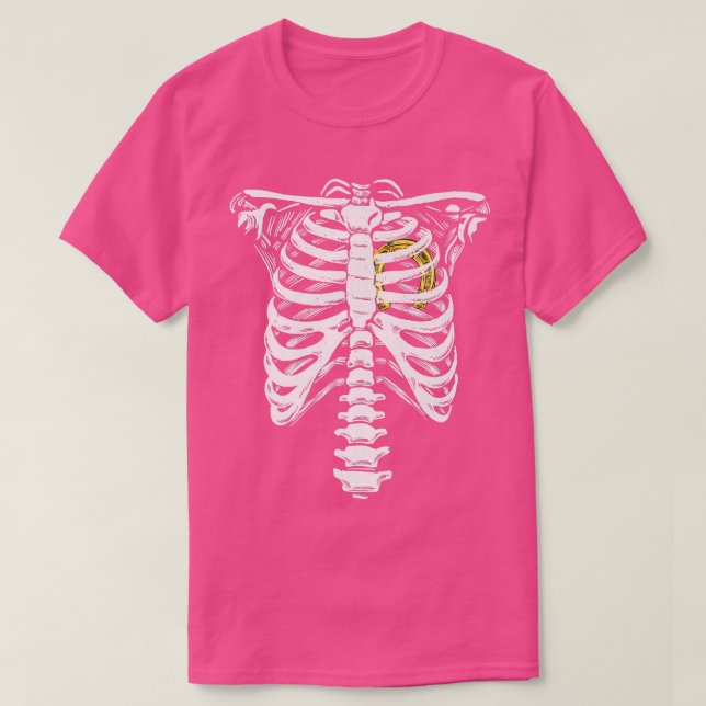 Camiseta Horseshoe Heart Skeleton Cage Love Horses Skeleton (Diseño del anverso)