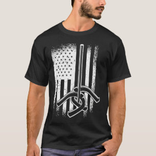 Camiseta Horseshoe Pitching American USA FLag