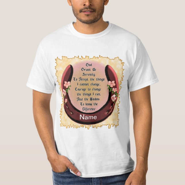 Camiseta  Horseshoe Serenity Prayer  (Anverso)