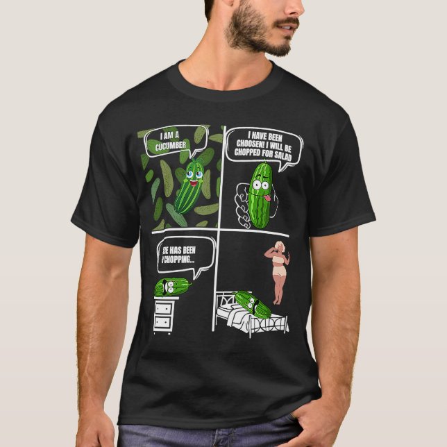 Camiseta Hortalizas Cucumber Sarcasm adulto Humor Cucumber (Anverso)