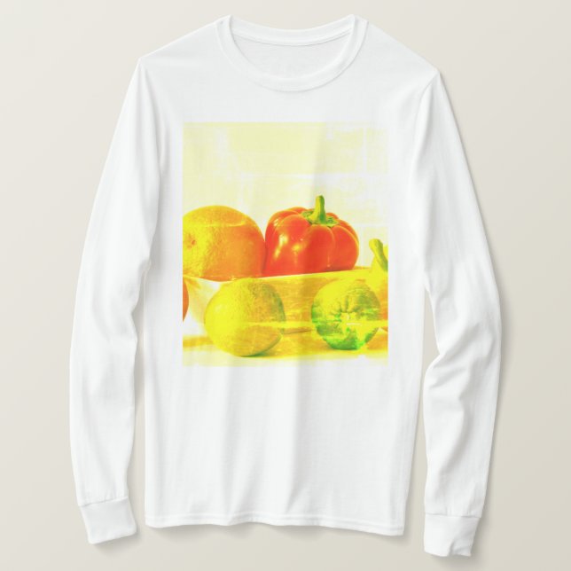 Camiseta "Hortalizas de frutas" Foto Cute. ¡Hazte con una e (Anverso del diseño)