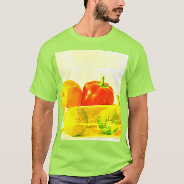 Camiseta "Hortalizas de frutas" Foto Cute. ¡Hazte con una e (Anverso)