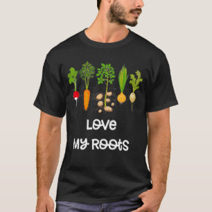 Camiseta Hortalizas Raíces Gardening Cute    GardenGift 3D