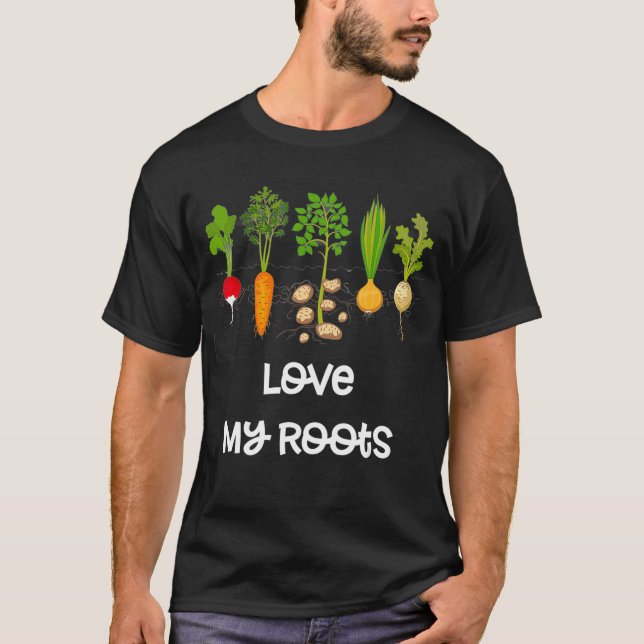 Camiseta Hortalizas Raíces Gardening Cute Gift Garden 3Dk (Anverso)