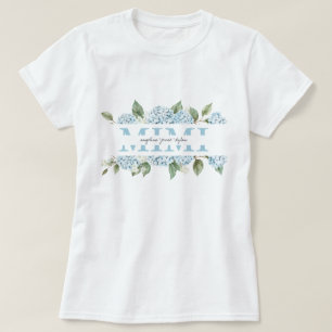 Camiseta Hortensias Azules Regalos Nombres de Nietos Mimi