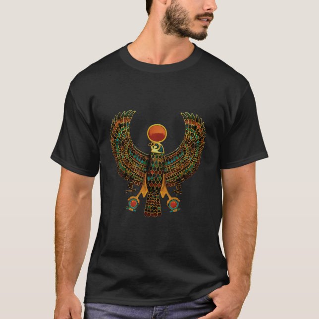 Camiseta Horus Anciano Falcon Hieroglyph (Anverso)
