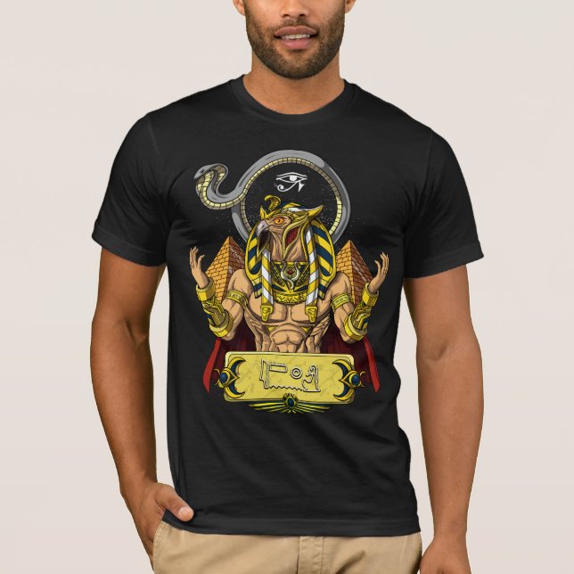 Camiseta Horus Egyptian God Ra Pyramids Antiguo Matiología (Anverso)