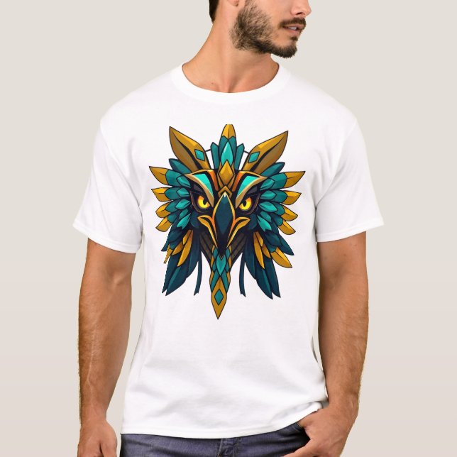Camiseta Horus Falcon God Face Ilustracion (Anverso)