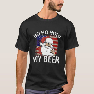 Camiseta Hos de Santa Hos sostienen mi cerveza Bandera Amer