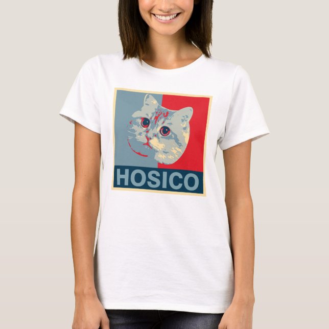 Camiseta Hosico - Ilustracion azul rojo (Anverso)