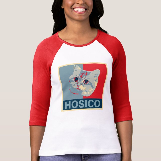Camiseta Hosico - Ilustracion azul rojo (Anverso)