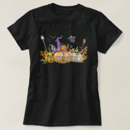 Camiseta Hospedaje de calabaza con fantasma y murciélagos