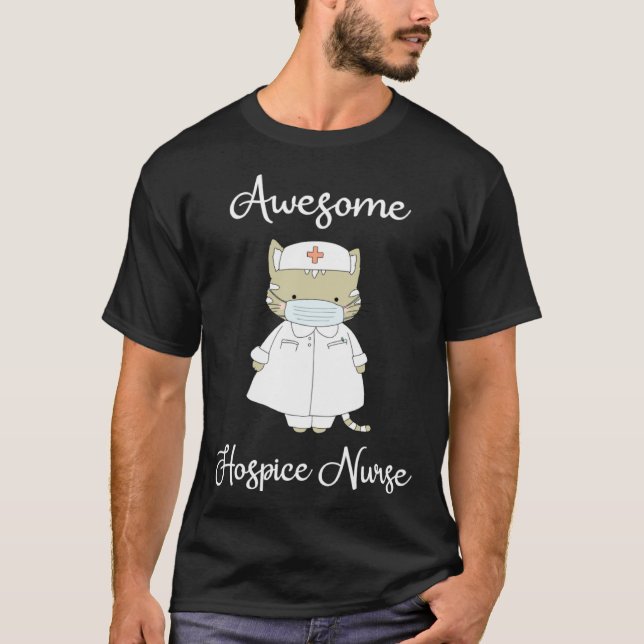 Camiseta Hospice Nurse  Nurses Graduation Awesome Nurse Cat (Anverso)