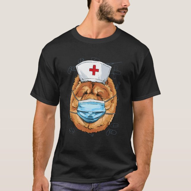 Camiseta Hospital Chow Chow ER Enfermera RN LPN Enfermera M (Anverso)