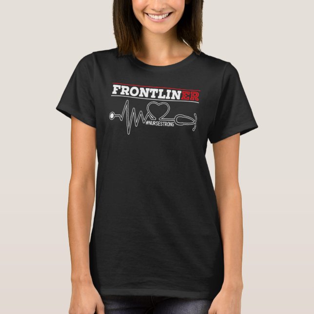Camiseta Hospital De Enfermeras Frontliner Er Registro Médi (Anverso)