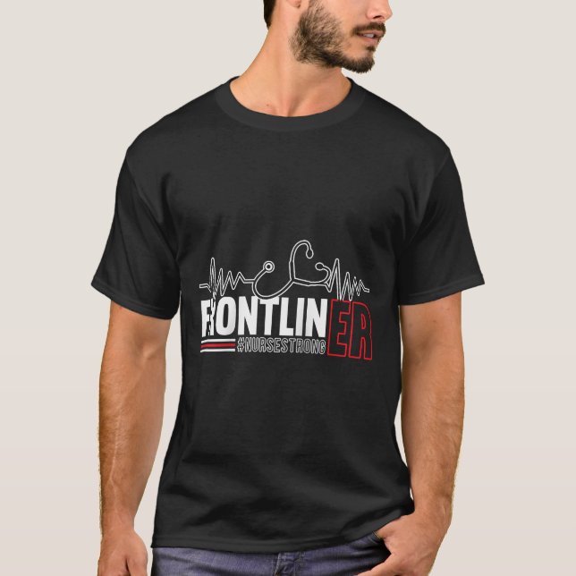 Camiseta Hospital de Enfermeras Frontliner Registro Médico  (Anverso)