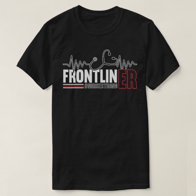 Camiseta Hospital de Enfermeras Frontliner Registro Médico  (Diseño del anverso)