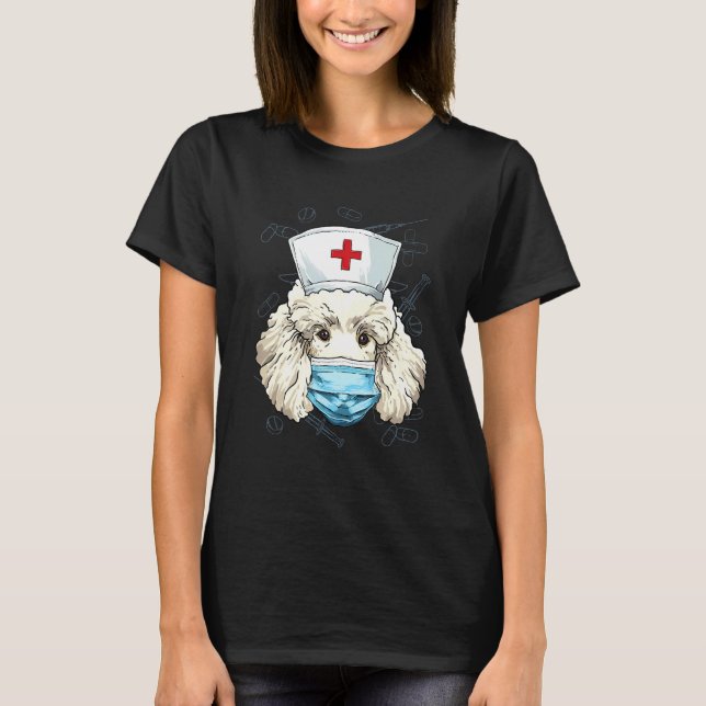 Camiseta Hospital Poodle ER Nurse LPN RN Nurse Life Puppy D (Anverso)