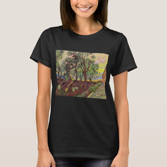 Camiseta Hospital Saint Paul y Jardín por Vincent van Gogh (Anverso)