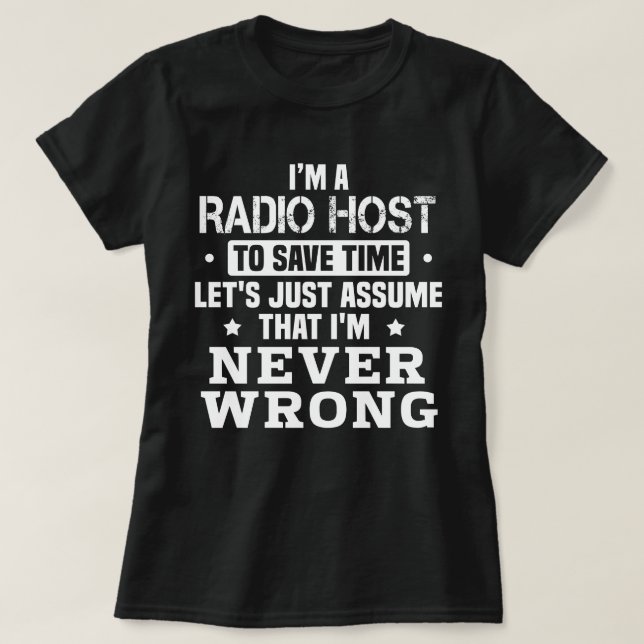 Camiseta Host de radio (Diseño del anverso)