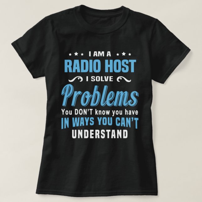 Camiseta Host de radio (Diseño del anverso)
