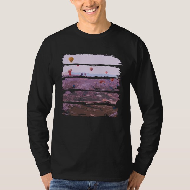 Camiseta Hot Air Balloons Travel Landscape (Anverso)