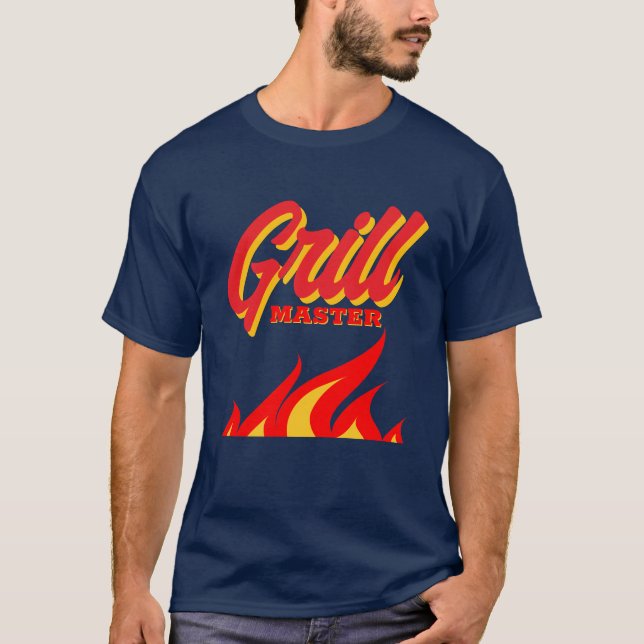 Camiseta Hot BBQ GrillMaster para chef cocinero (Anverso)