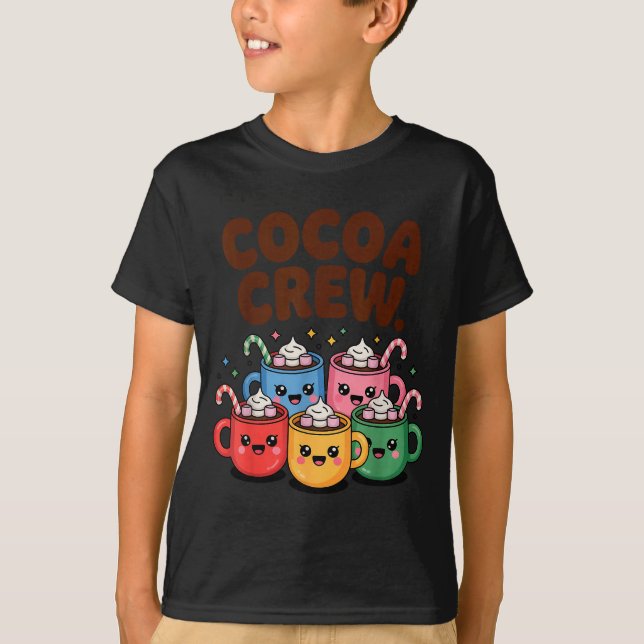 Camiseta Hot Chocolate Matching Pajamas Cocoa Crew Cute Chr (Anverso)