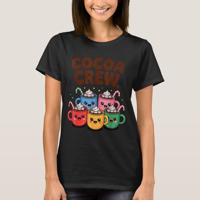 Camiseta Hot Chocolate Matching Pajamas Cocoa Crew Cute Chr (Anverso)